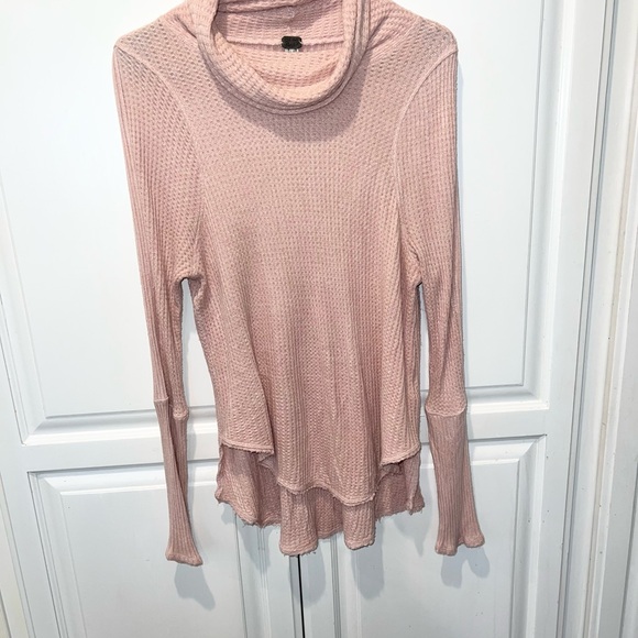 Free People We The Free Drippy Thermal Kristina Thermal Pink Small Boho Chic - Picture 4 of 6